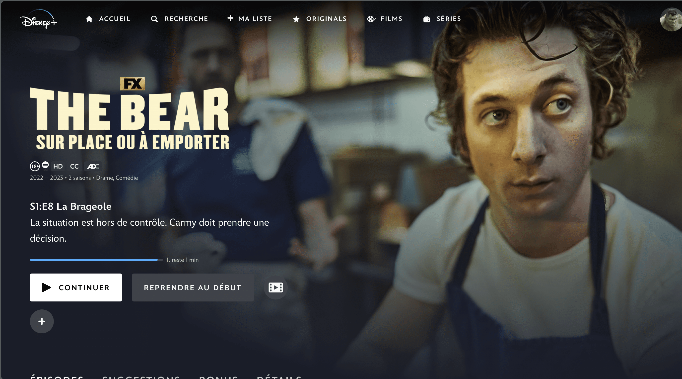 si vous n'avez pas vu la série The Bear