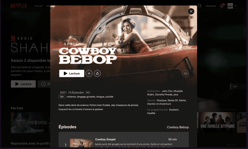 Cowboy Bebop annulé par Netflix après une saison