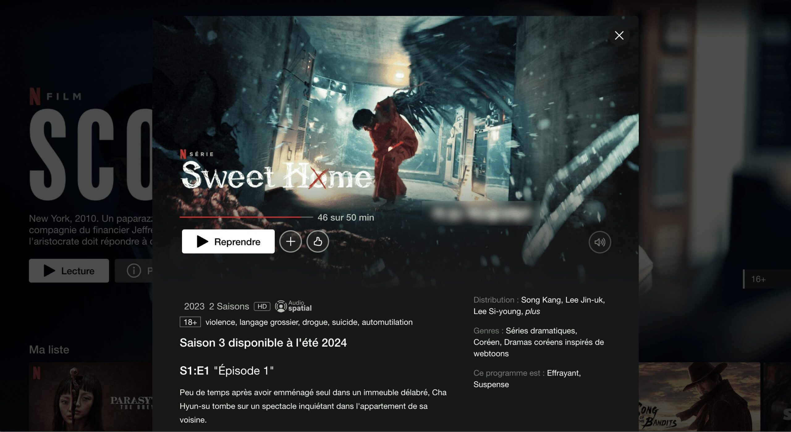 Si vous n'avez pas vu la série Sweet Home disponible sur netflix