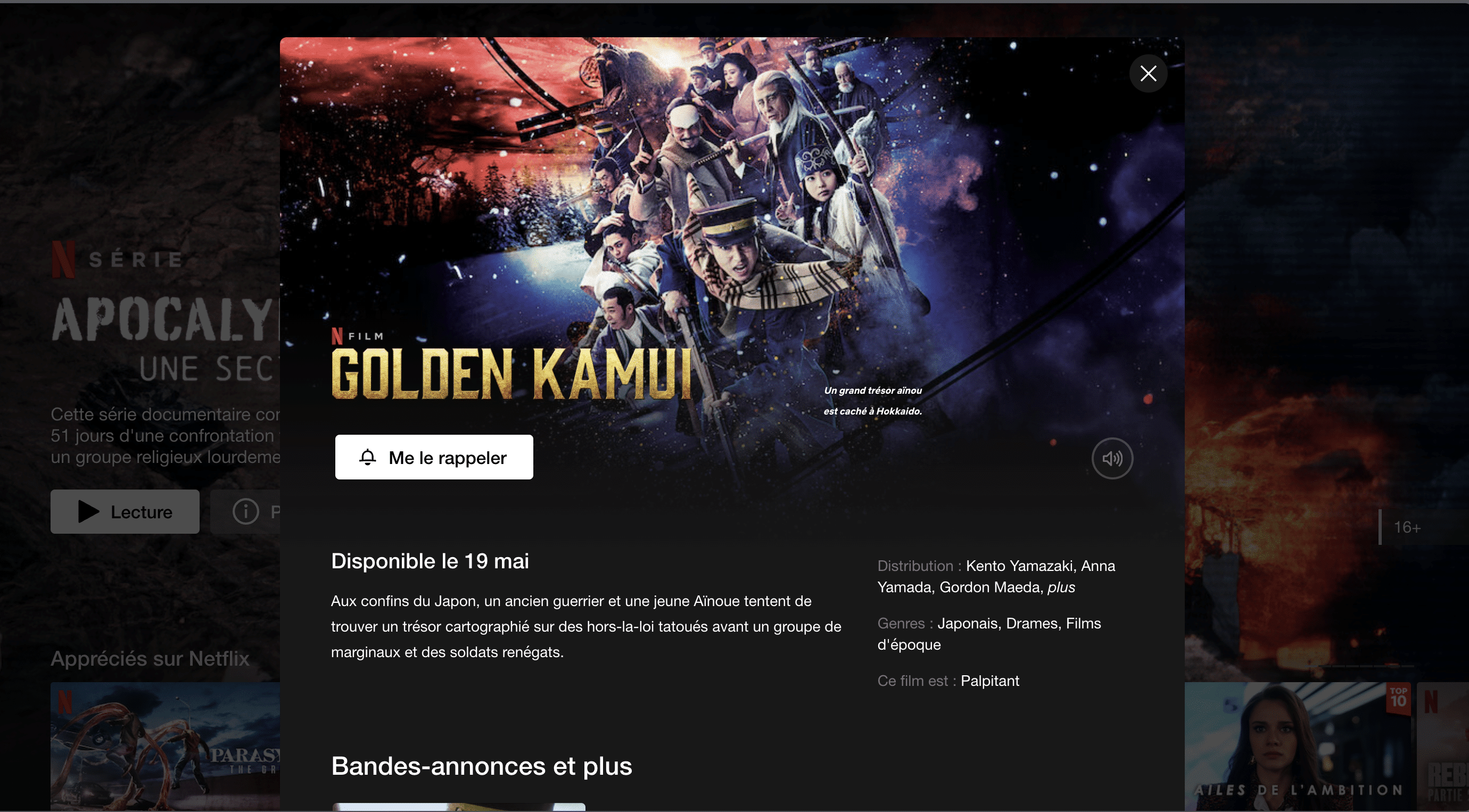 Golden Kamuy, le film live-action, annonce sa date de sortie sur Netflix France