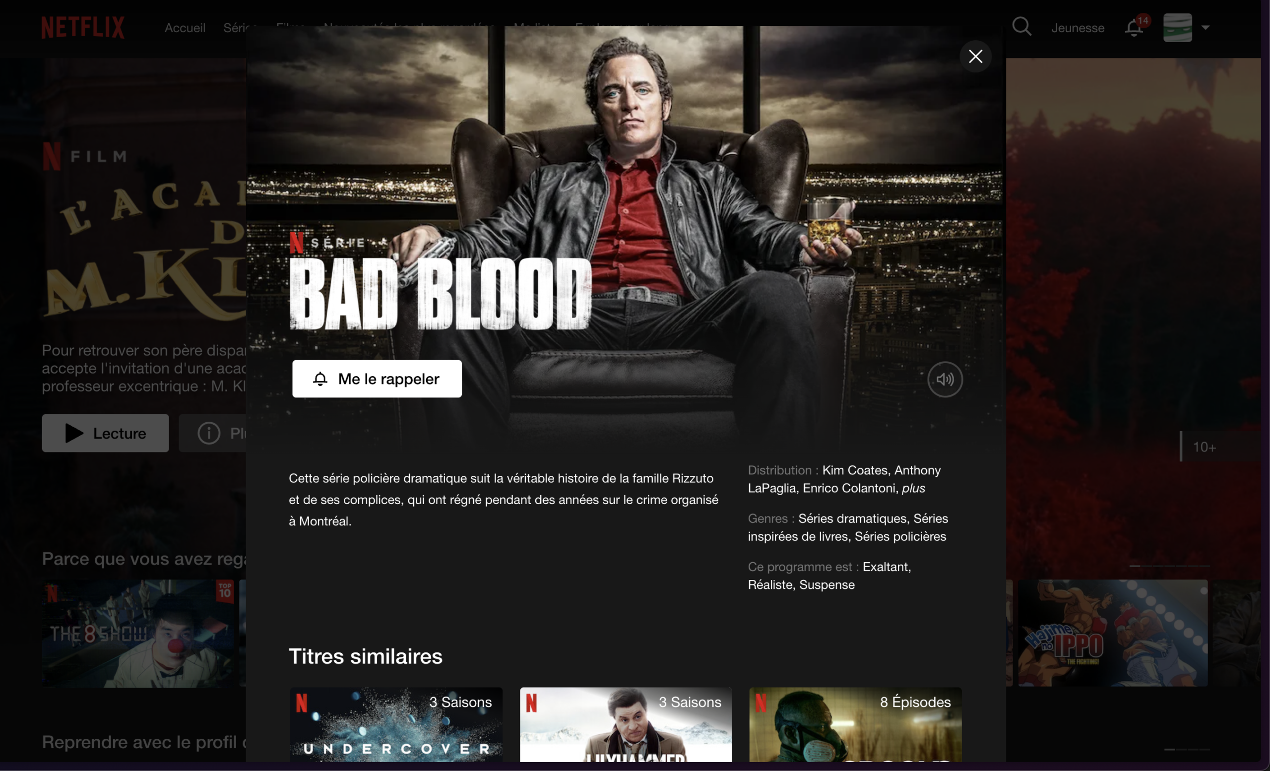 Bad Blood Disponible sur Netflix