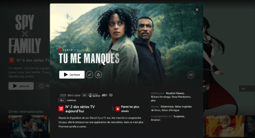 Tu Me Manques Sur Netflix : Une Mini-Série Thriller