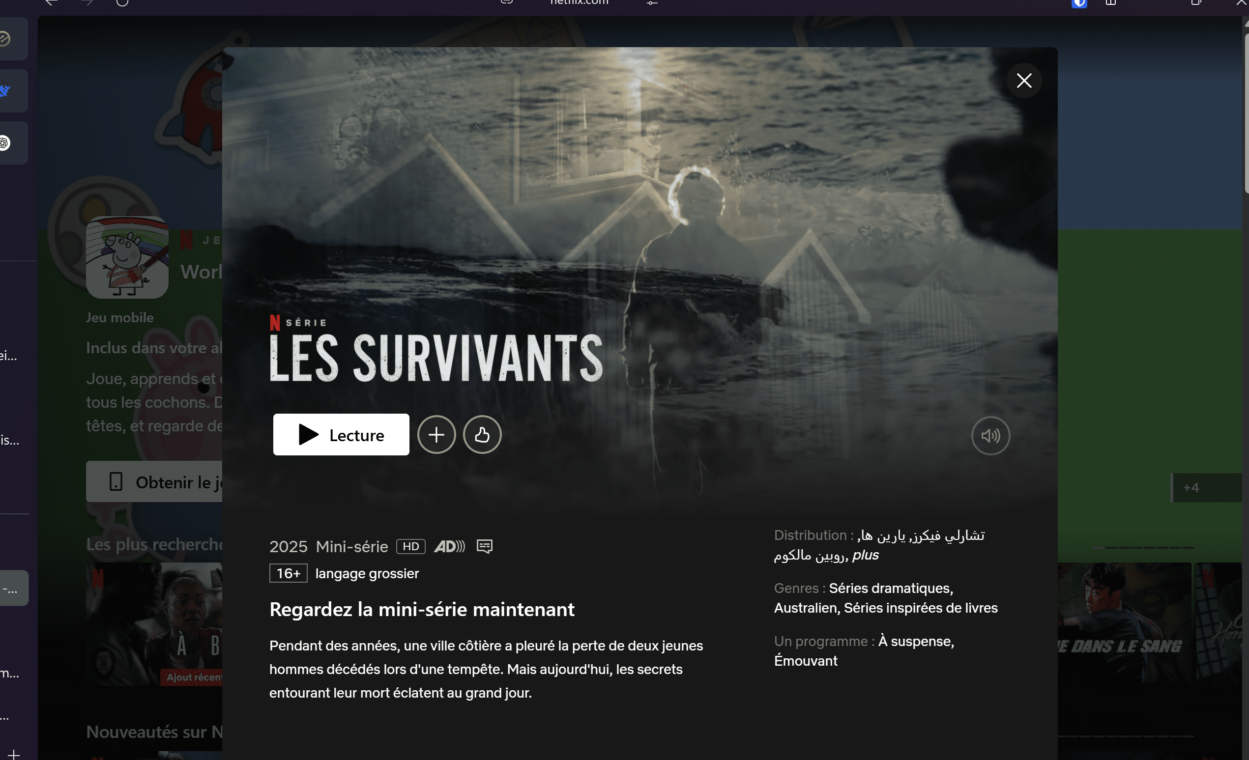 Capture Decran 2025 06 13 102429 Les Survivants Bienvenue En Tasmanie : Un Meurtre Et Des Secrets Bien Gardés
