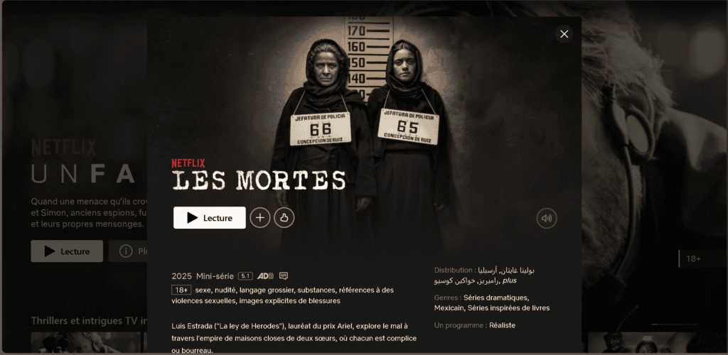 Les Mortes Netflix dans l'Empire Terrifiant des Sœurs Baladro