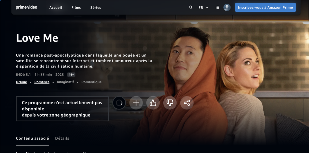 Quand sortira Love Me Love Me Prime Video en France ?