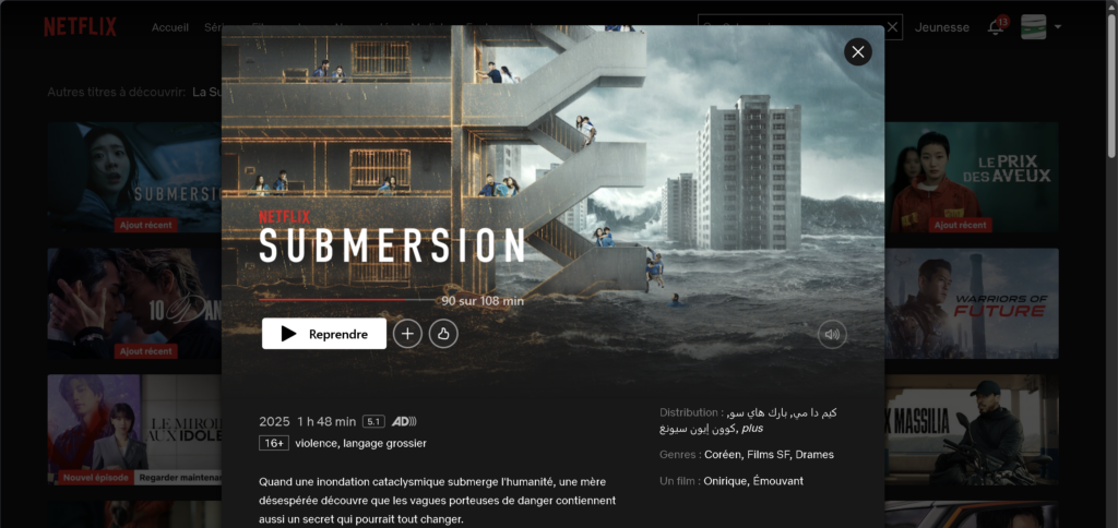 De quoi parle exactement l'histoire de Submersion sur Netflix ?