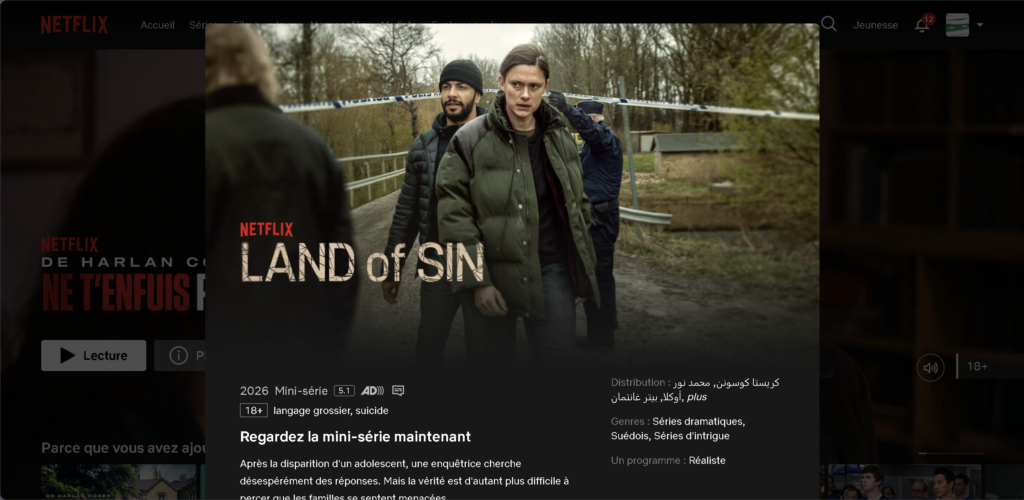 De quoi parle Land of Sin, ce nouveau thriller policier suédois ?
