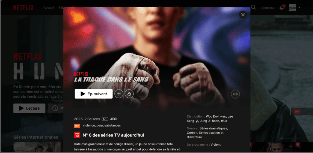 Quelle est la date de sortie officielle de La Traque dans le Sang saison 2 sur Netflix ?