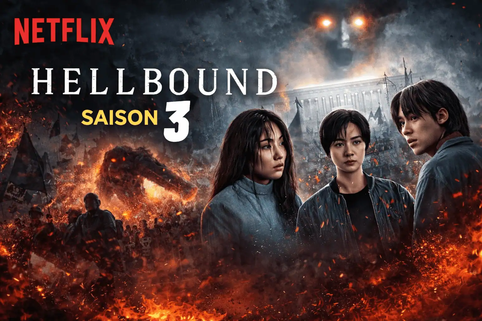 Affiche Hellbound saison 3, chaos et créature